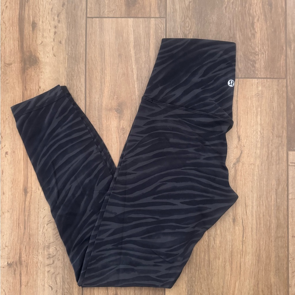 lululemon athletica Black Zebra Print Leggings